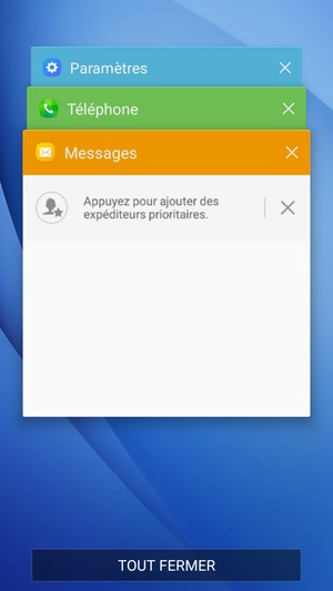 Sélectionnez TOUT FERMER