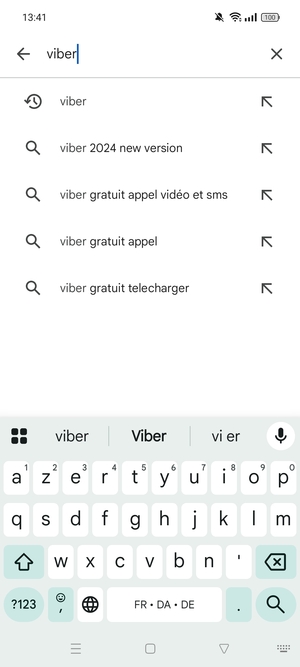 Saisissez le nom de l'appli et sélectionnez Rechercher