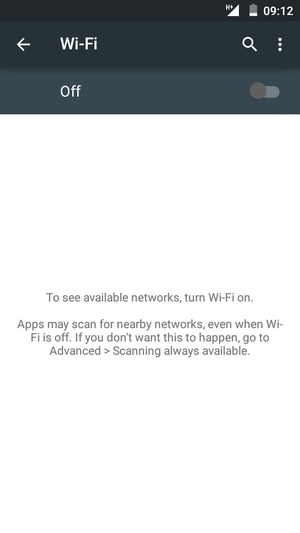 Turn on Wi-Fi