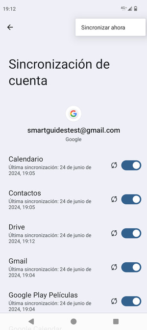 Seleccione Sincronizar ahora