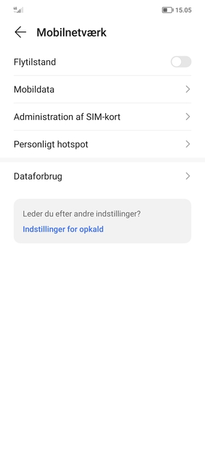 Vælg Mobildata