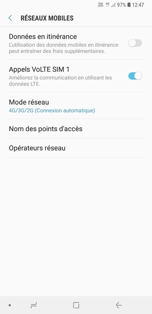 Sélectionnez Noms des points d'accès