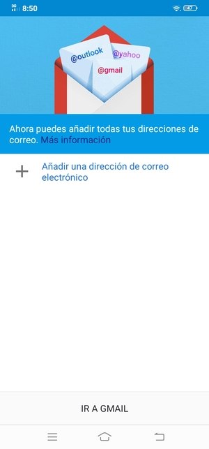 Seleccione Añadir una dirección de correo electrónico