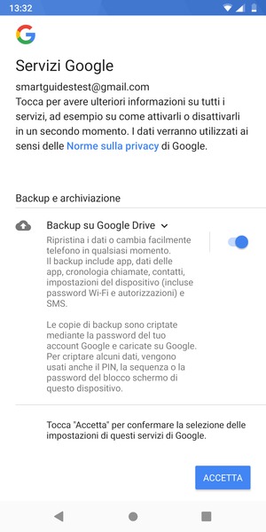 Seleziona ACCETTA