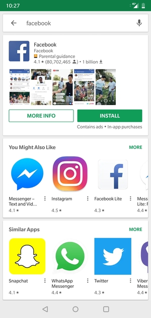 Select the app