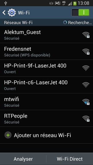 Sélectionnez le réseau sans fil auquel vous souhaitez vous connecter