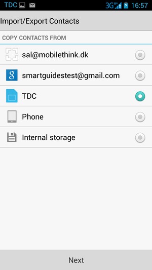 If you see this screen, select the SIM card and select Next