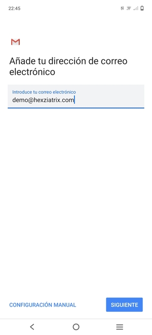 Introduzca su Dirección de correo electrónico y seleccione SIGUIENTE