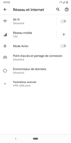 Sélectionnez Réseau mobile