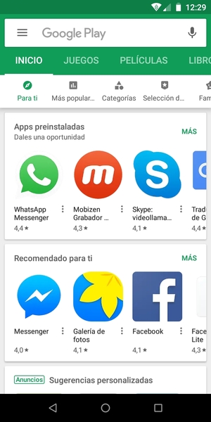 Seleccione la barra de Búsqueda