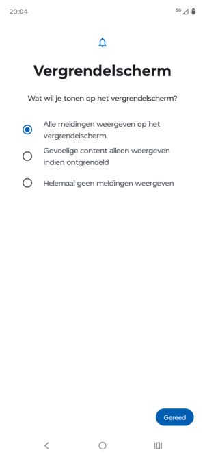 Selecteer uw voorkeursoptie en selecteer Gereed