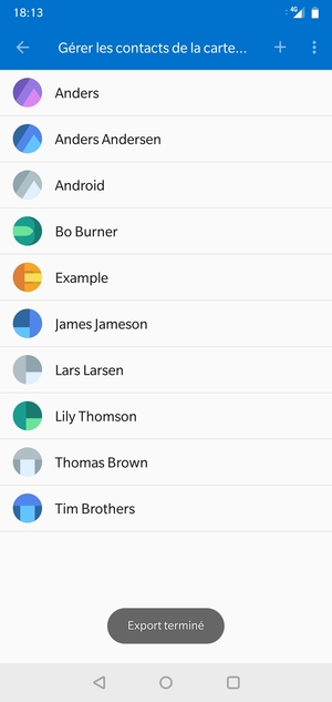 Vos contacts vont être enregistrés sur votre compte Google et dans votre téléphone lors de la prochaine synchronisation de Google.