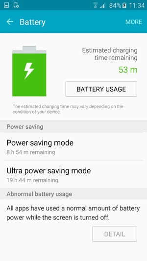 Select Power saving mode
