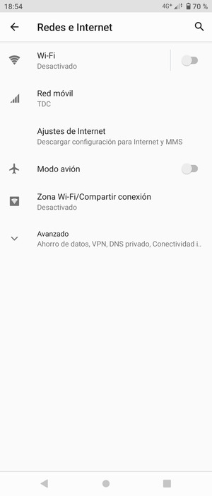 Seleccione Zona Wi-Fi/Compartir conexión