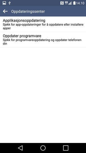 Velg Oppdater programvare
