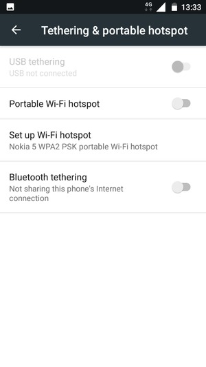 Select Set up Wi-Fi hotspot