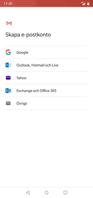 Välj Outlook, Hotmail och Live