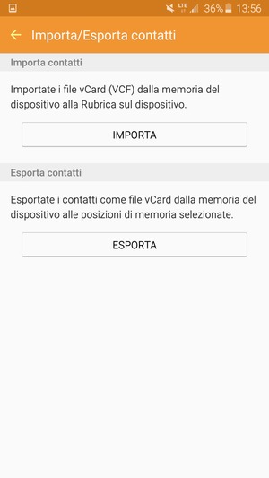 Seleziona IMPORTA