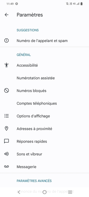 Sélectionnez Messagerie
