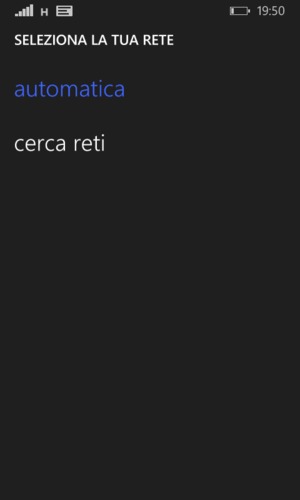 Seleziona cerca reti