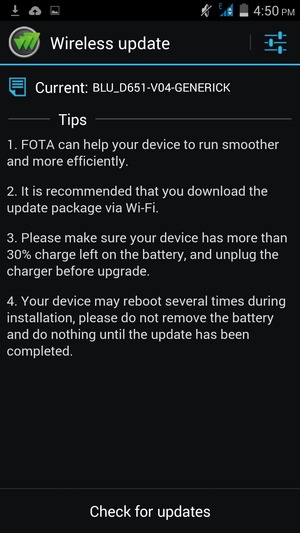 Select Check for updates