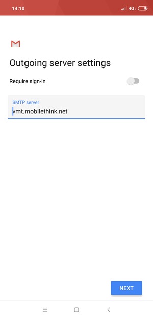 Turn off Require sign-in  and select NEXT