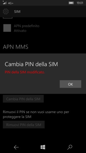 Il tuo PIN della SIM è stato modificato