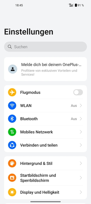 Wählen Sie Mobiles Netzwerk