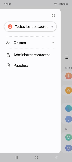 Seleccione Administrar contactos