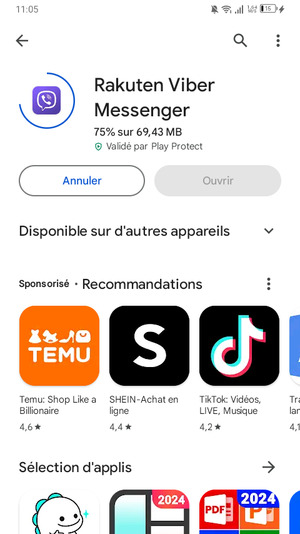 Veuillez attendre la fin de la procédure d'installation