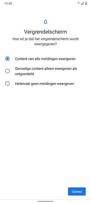 Selecteer uw voorkeursoptie en selecteer Gereed