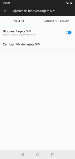 Seleccione Public y Cambiar PIN de tarjeta SIM