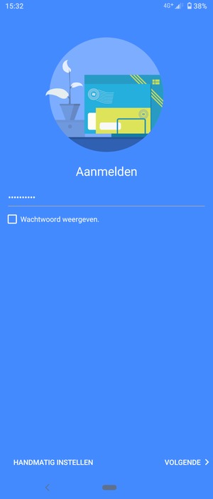 Voer uw wachtwoord in en selecteer HANDMATIG INSTELLEN