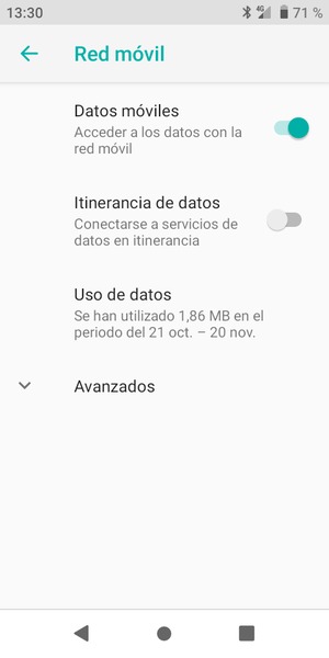 Seleccione Avanzados