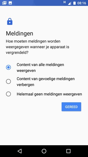 Selecteer uw voorkeursoptie en selecteer GEREED