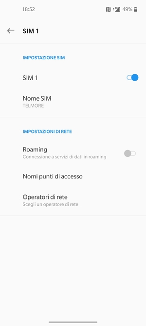 Seleziona Nomi punti di accesso