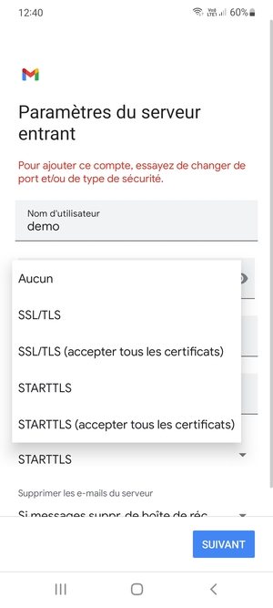 Sélectionnez Aucun