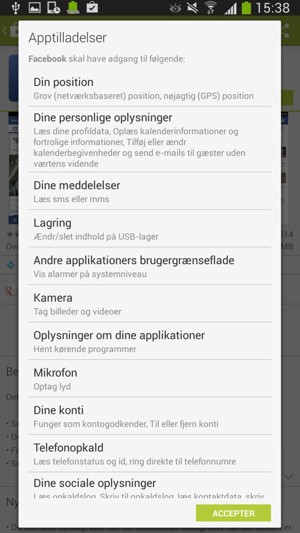Vælg ACCEPTER