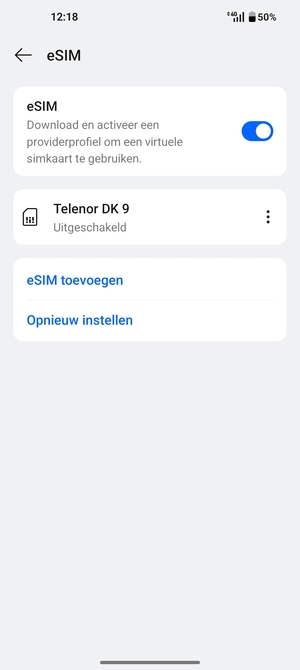 Selecteer de Menu-knop