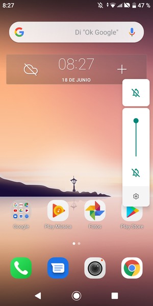 Seleccione Silencio para volver al modo de sonido