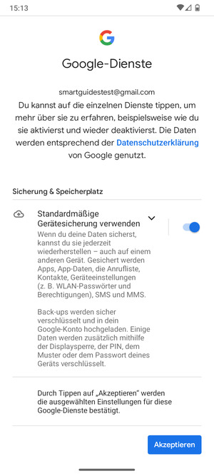 Wählen Sie Akzeptieren