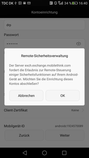 Wählen Sie OK