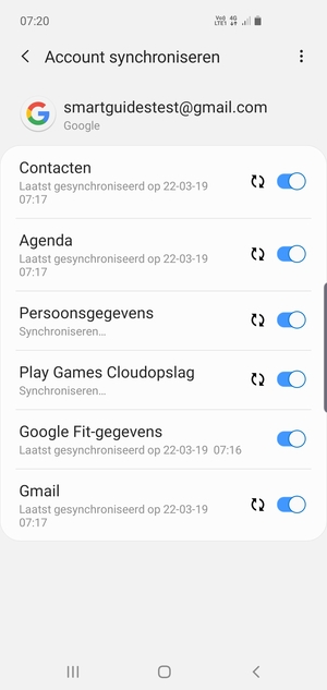 Uw gegevens worden gesynchroniseerd