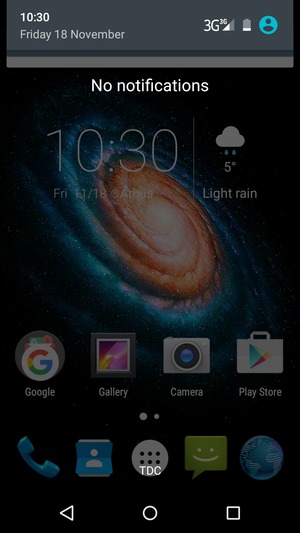 Slide down the top menu again
