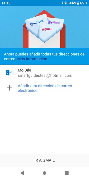 Seleccione IR A GMAIL