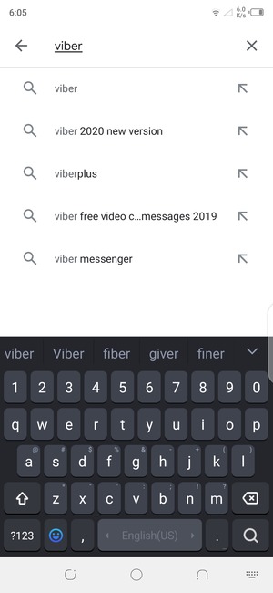 Enter the app name and select Search