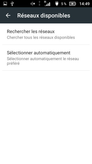 Sélectionnez Rechercher les réseaux