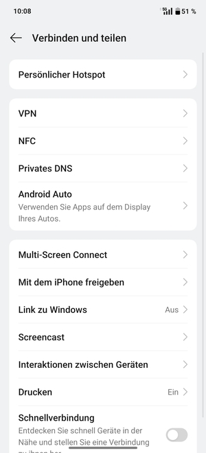 Wählen Sie Persönlicher Hotspot