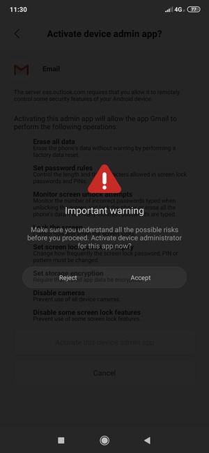 Select Accept