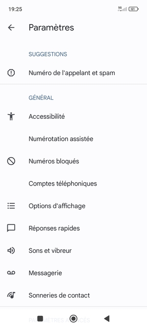 Sélectionnez Messagerie